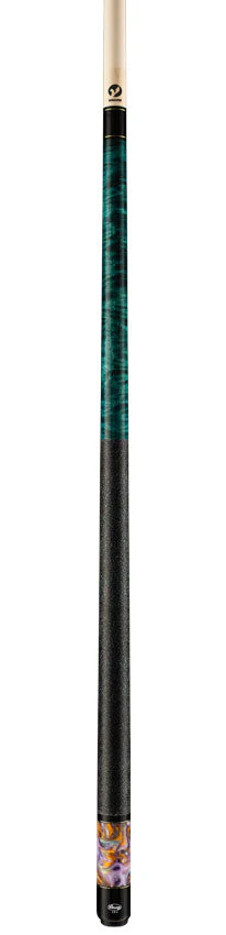 Viking Bedlam Series Cue - Teal Stain and Water Lily Premium Pearl - BE0308 - Image 4