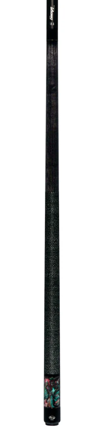 Viking Bedlam Series Smoke-Stained Maple with Galaxy Shimmer Pearl Play Cue with 12.5mm Siege Carbon Fiber Shaft - Image 6