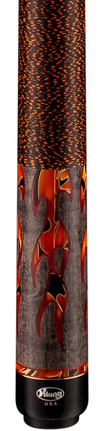 Viking DF0411 Defender Series Play Cue - Smoke Stained Birdseye Maple with Raging Fury and Red Premium Pearl Inlays - Image 2