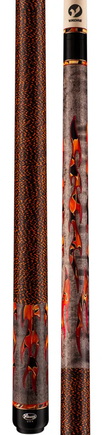 Viking DF0411 Defender Series Play Cue - Smoke Stained Birdseye Maple with Raging Fury and Red Premium Pearl Inlays - Image 3