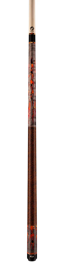 Viking DF0411 Defender Series Play Cue - Smoke Stained Birdseye Maple with Raging Fury and Red Premium Pearl Inlays - Image 4