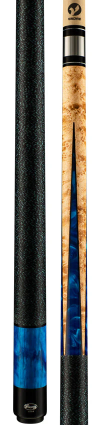 Viking HL0304 Helix Series Play Cue - Khaki Stained Bridseye Maple with Black and Blue Premium Pearl - Image 3