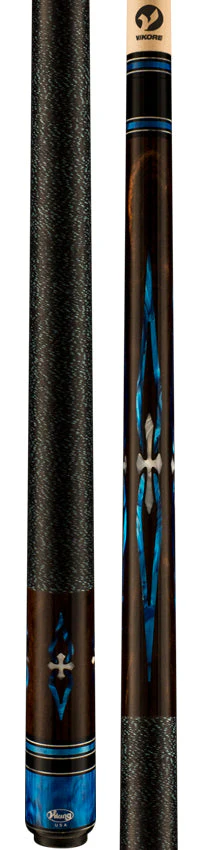 Viking IM0700 Impero Series Play Cue - West African Ebony with 24 Blue Premium Pearl Inlays - Image 3