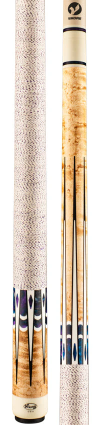 Viking IM0804 Impero Series Play Cue - Khaki Stained Birdseye Maple with Blue Dream, White and Black Inlays - Image 3