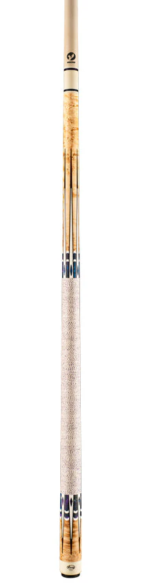 Viking IM0804 Impero Series Play Cue - Khaki Stained Birdseye Maple with Blue Dream, White and Black Inlays - Image 4