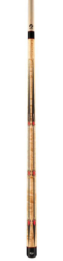 Viking MT0304 Motore Series Play Cue - Khaki-Stained Birdseye Maple with 65 Black and Red Inlays - Image 4